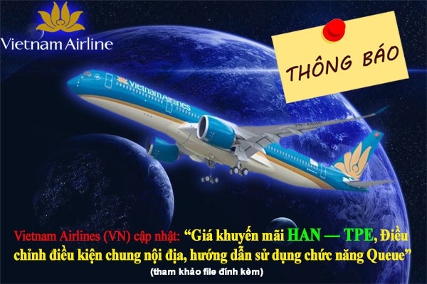 Hãng Hàng không Vietnam Airlines (VN) thông báo chương trình khuyến mãi 2018