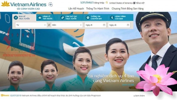 Cách đặt vé máy bay Vietnam Airlines trực tuyến