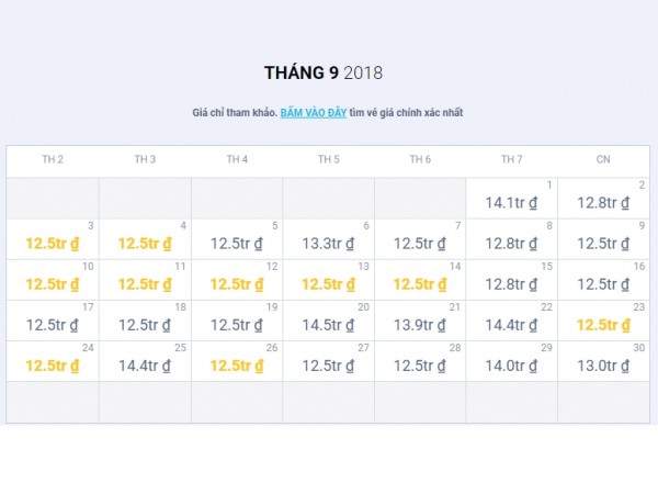 Cập nhật vé máy bay giá rẻ nội địa và quốc tế ngày 02/10/2018