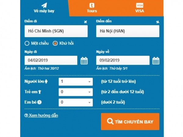 Vlink bán vé máy bay của hãng hàng không nào?