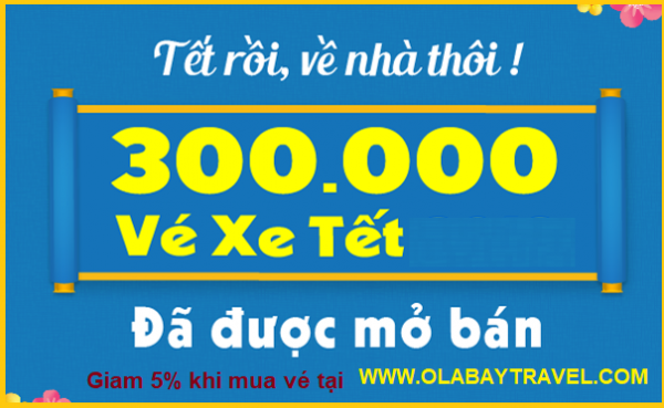 KHUYẾN MÃI - GIẢM 5% KHI MUA VÉ XE RẺ TẠI OLABAYTRAVEL